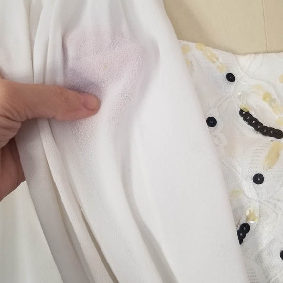 VTG sequin chiffon tulip skirt dress - Picture 8 of 8